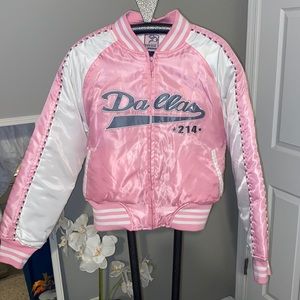 Dallas Pink & White Bomber Jacket
